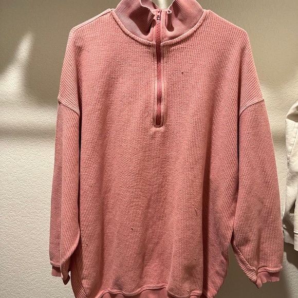 aerie Sweaters - Aerie 3 Quarter Zip Crewneck